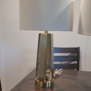 Modern Gold and White Table Lamp